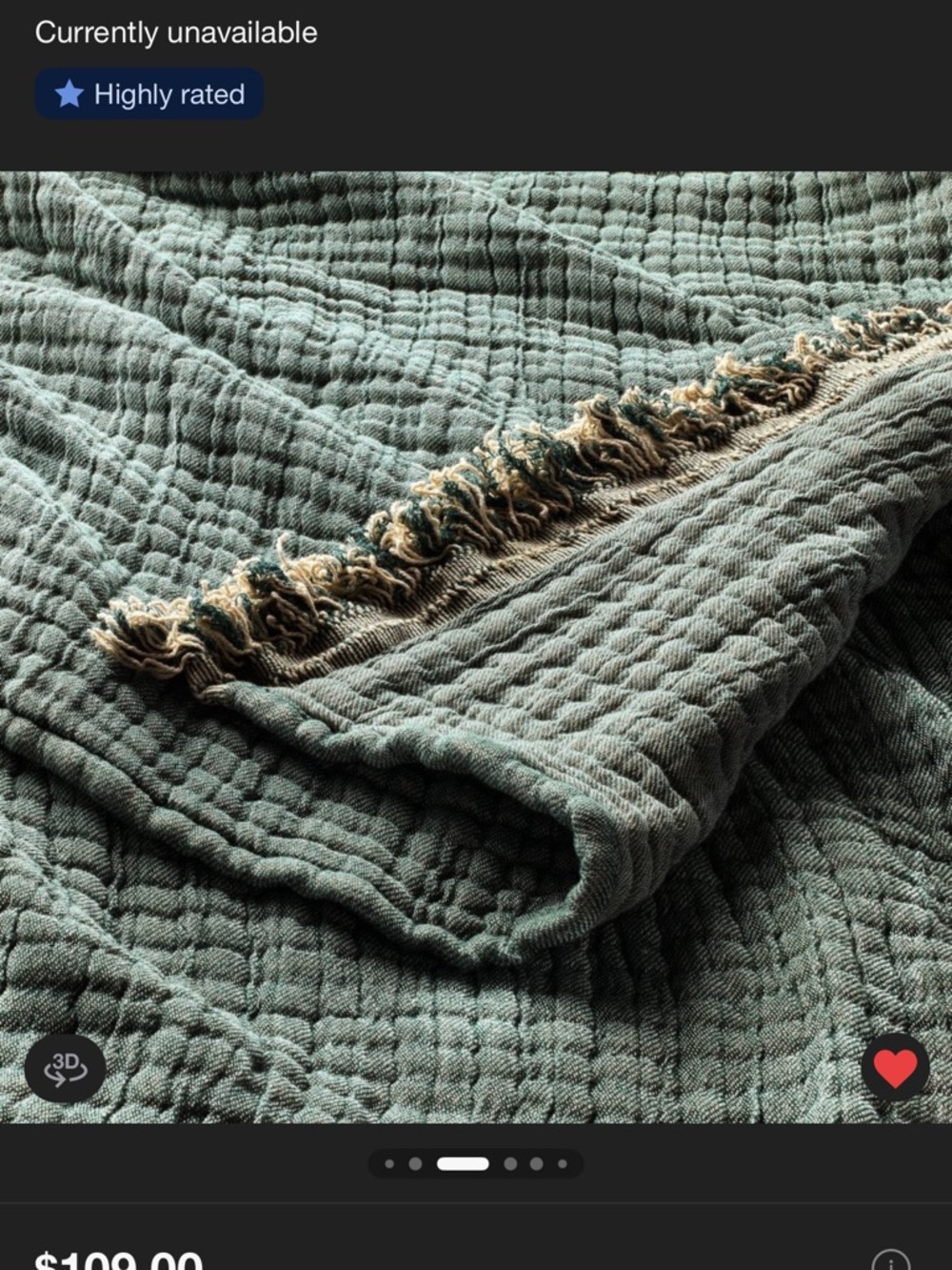 Sold Textured Cotton Chambray Coverlet Dark Teal - Home Bedding